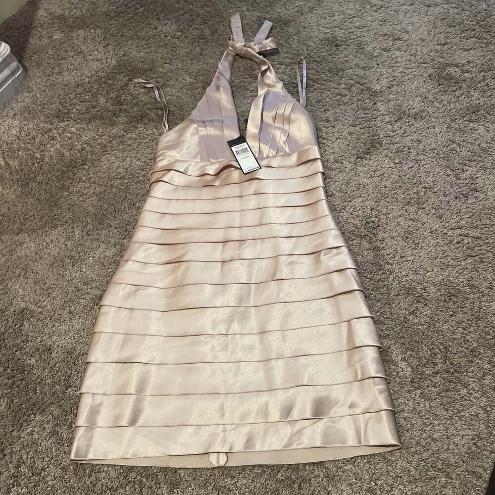 BCBG Woman’s  Woven Dress / Color Champagne